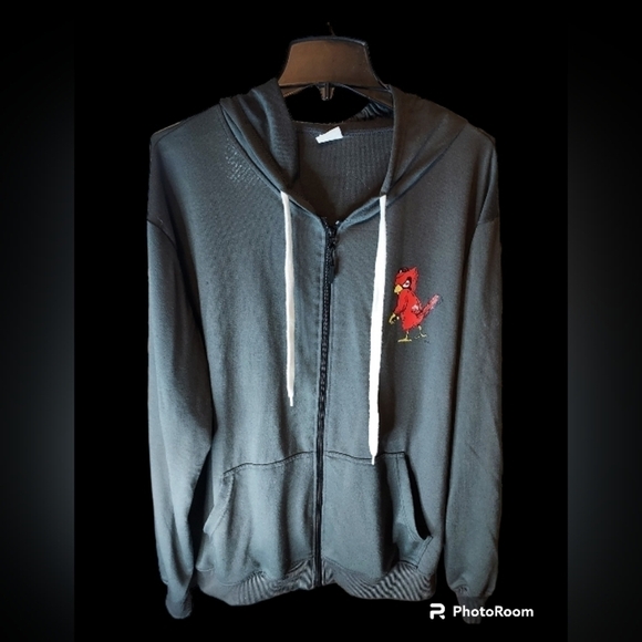 St Louis Cardinals hooded zip sweatshirt adult AT&T Logo - Picture 9 of 13